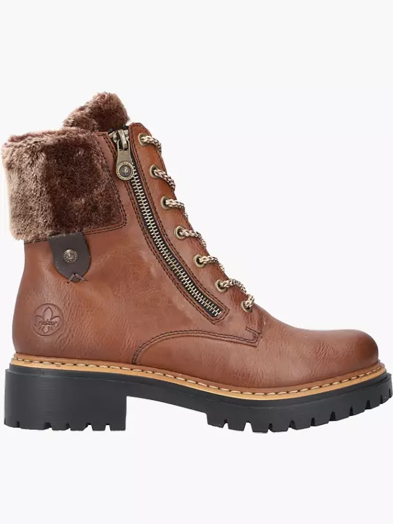 Rieker Damen Schnürstiefel in braun