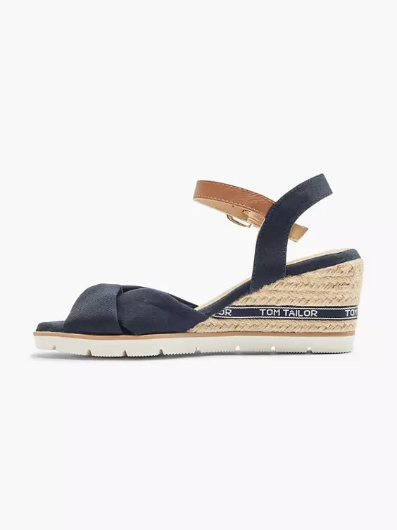 TOM TAILOR Keilsandalette in navyblau