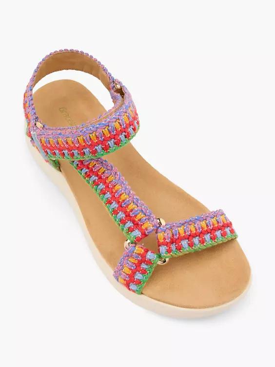 Graceland Keilsandalette in rot