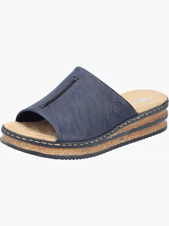 Rieker Damen Pantoletten in blau