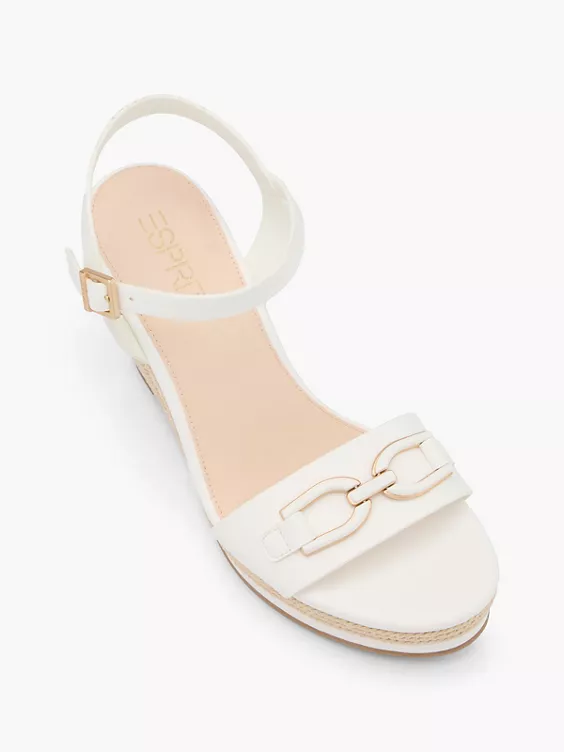 ESPRIT Keilsandalette in offwhite