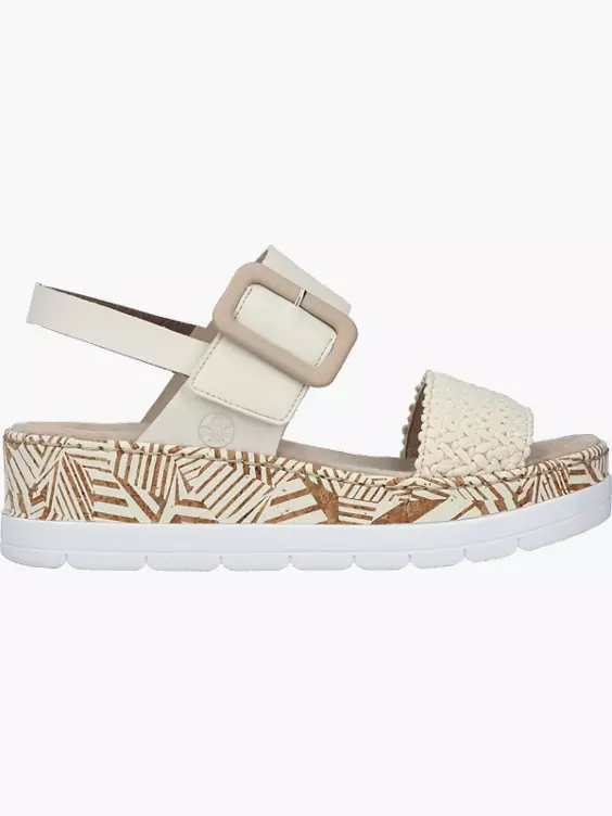 Rieker Damen Keilsandaletten in beige