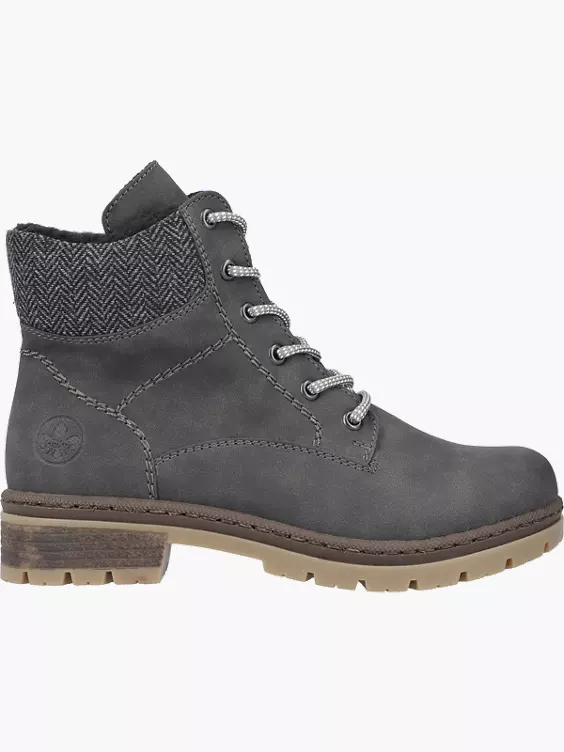 Rieker Damen Schnürstiefel in grau