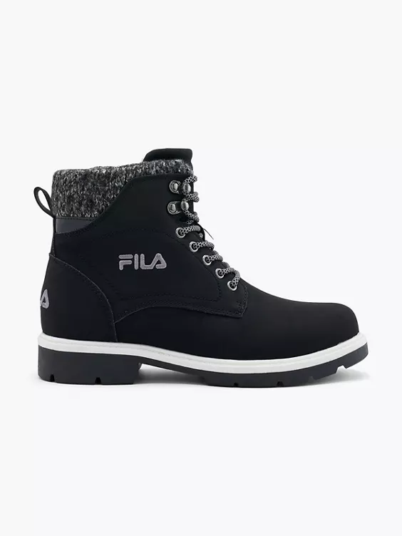 FILA Schnürboots in schwarz