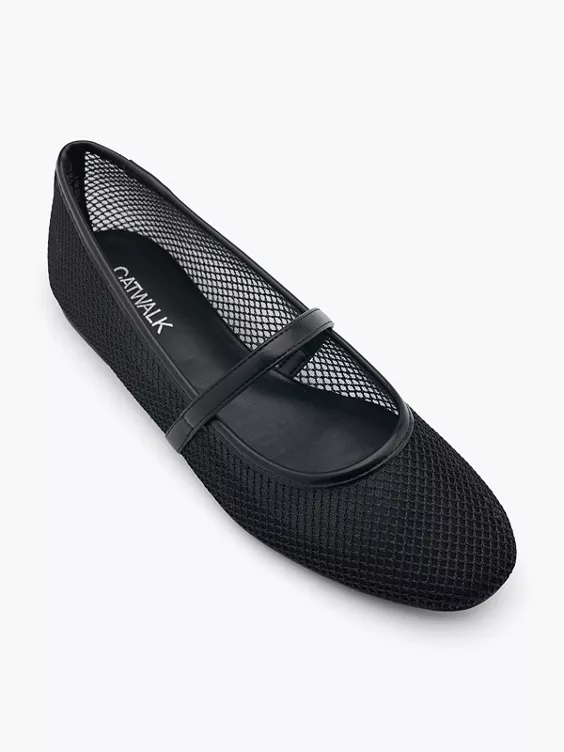 Catwalk Mary Jane Ballerina in schwarz