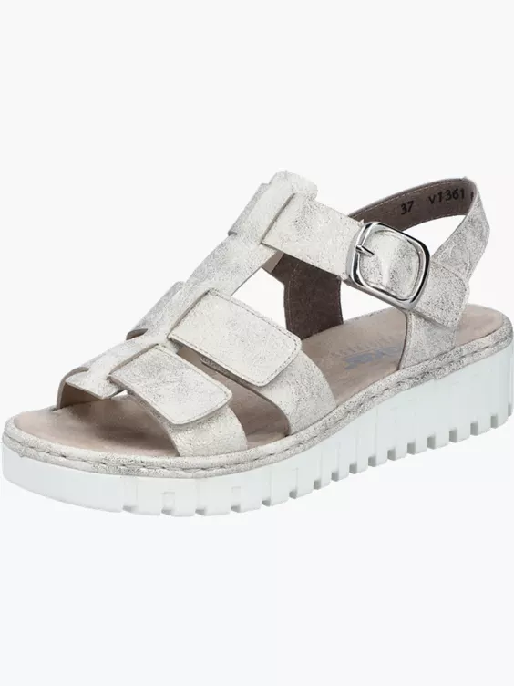 Rieker Damen Keilsandaletten in beige