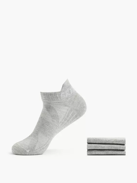 Skechers 3er Pack Sneakersocken in grau