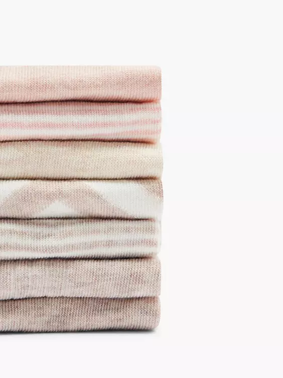 Cosy Nature 7er Pack Sneakersocken in beige