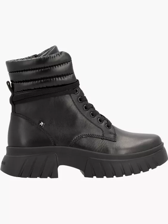 Damen Schnürstiefel in schwarz