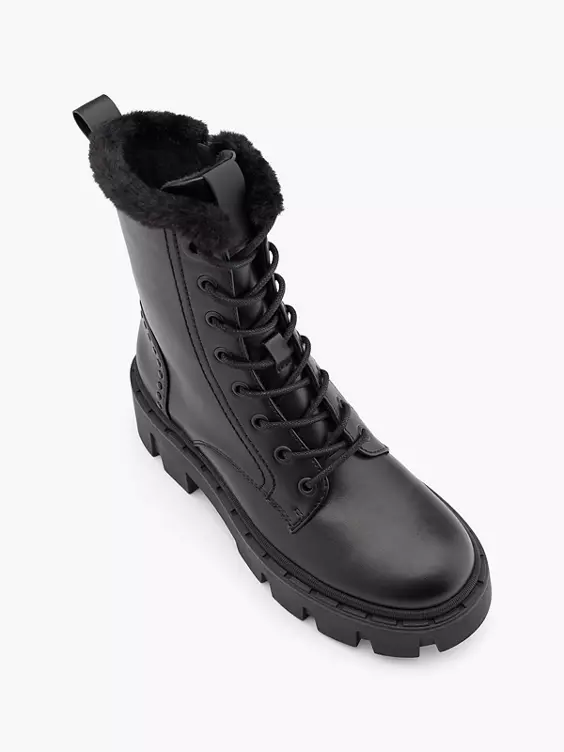 Catwalk Schnürboots in schwarz