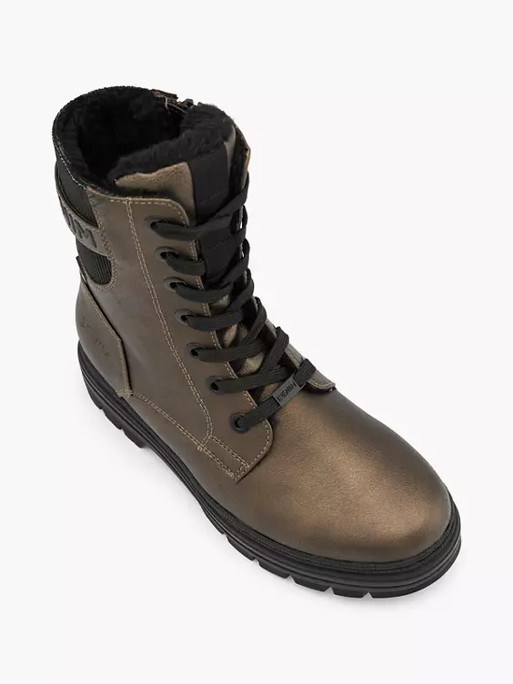 TOM TAILOR Schnürboots in gold
