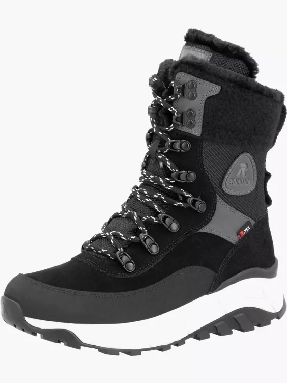 Damen Schnürstiefel in schwarz