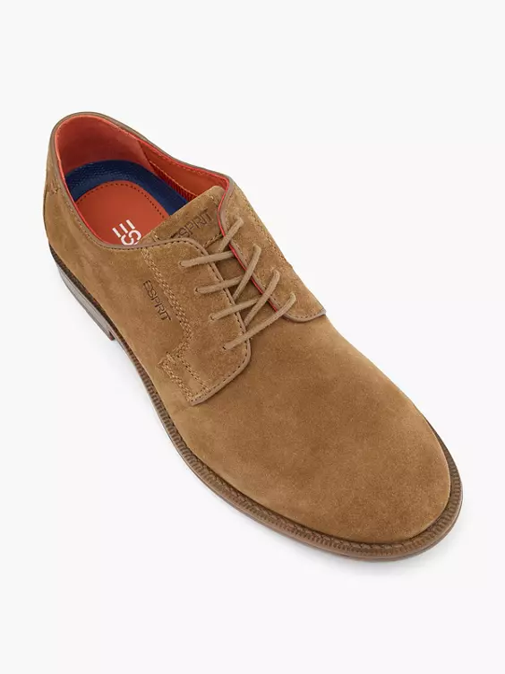 ESPRIT Leder Business Schnürer in sand