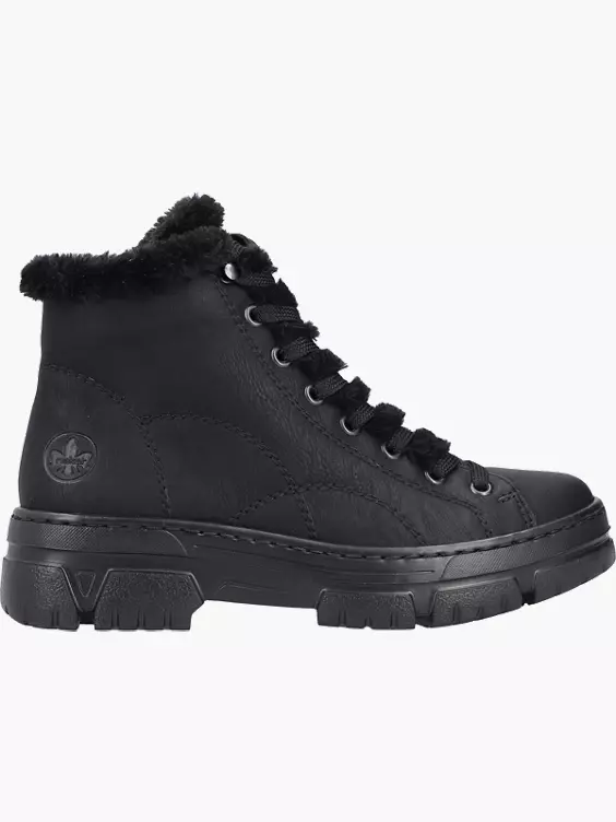 Rieker Damen Schnürstiefel in schwarz