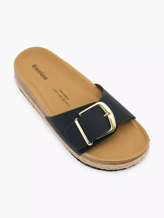Graceland Pantolette in schwarz