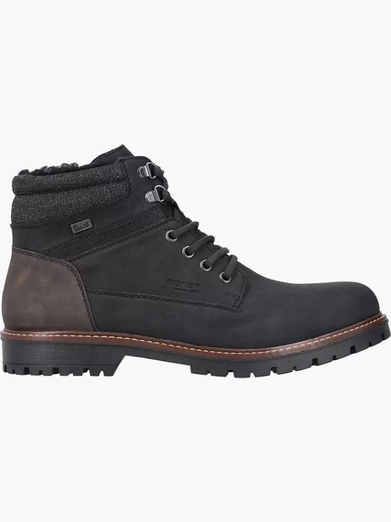Rieker Herren Schnürstiefel in schwarz