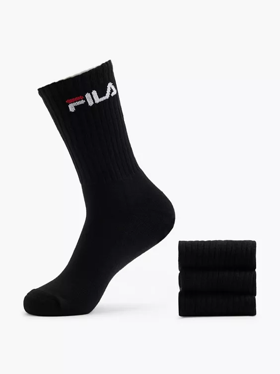 FILA Socken 3er Pack in schwarz