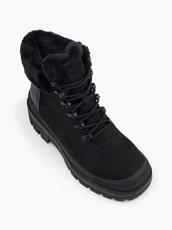 Catwalk Schnürboots in schwarz