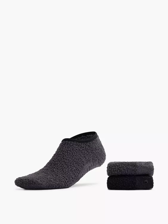 Cosy Nature 2er Pack Sneakersocken in grau