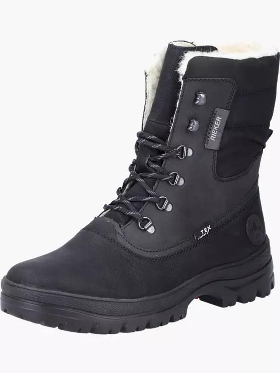 Rieker Herren Schnürstiefel in schwarz