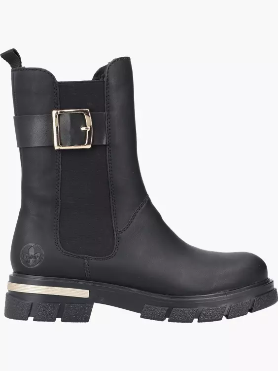 Rieker Damen Biker Boots in schwarz