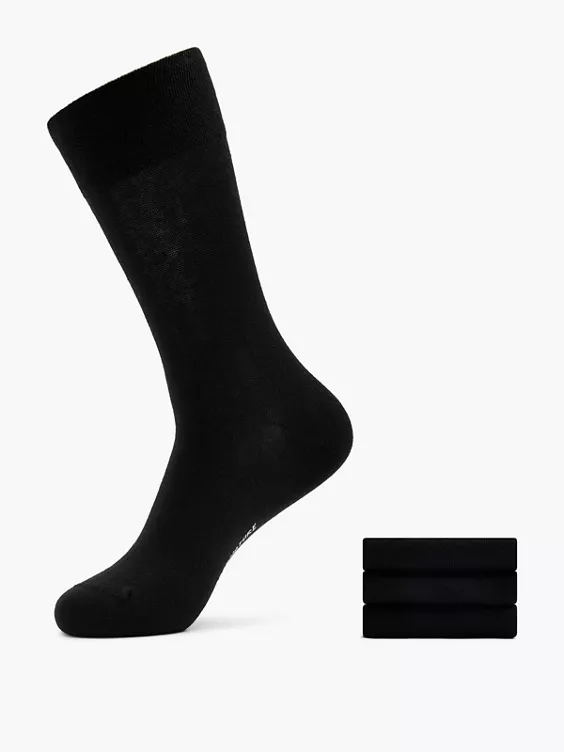 Cosy Nature 3er Pack Socken in schwarz