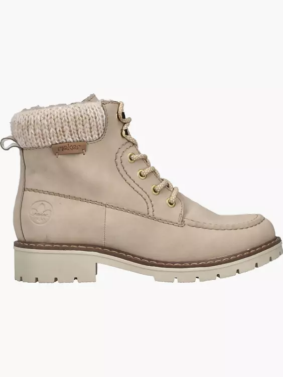 Rieker Damen Schnürstiefel in beige
