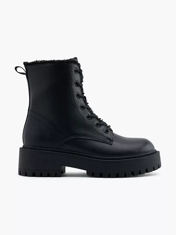 Catwalk Schnürboots in schwarz