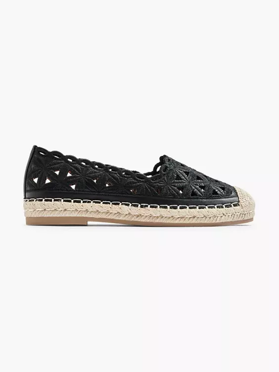 Graceland Espadrille in schwarz