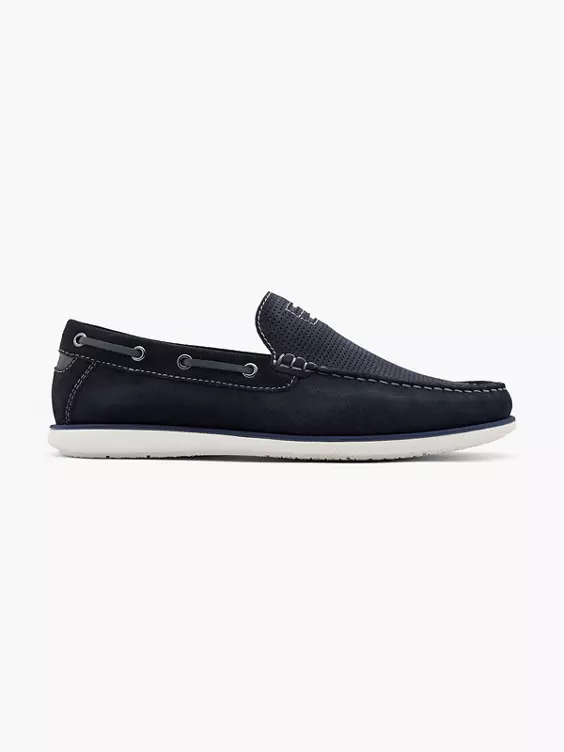 ESPRIT Leder Mokassin in blau