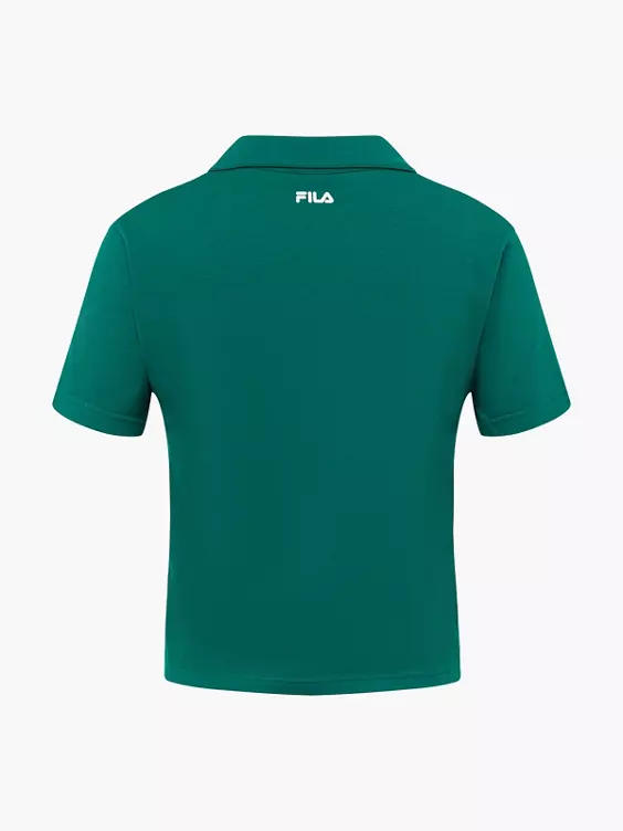 FILA Crop Poloshirt in grün