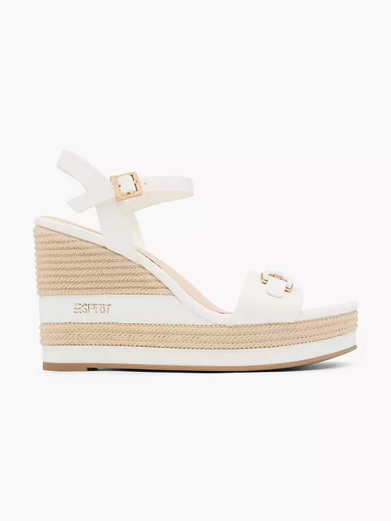 ESPRIT Keilsandalette in offwhite
