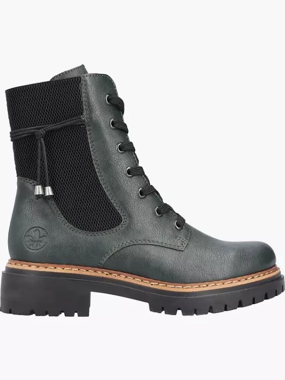 Rieker Damen Biker Boots in grün