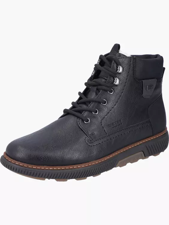 Rieker Herren Schnürstiefel in schwarz
