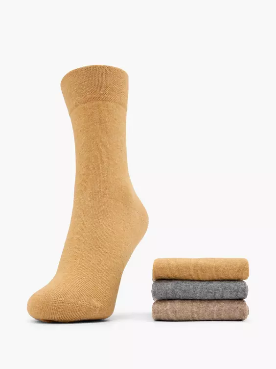 Cosy Nature 3er Pack Socken in grau