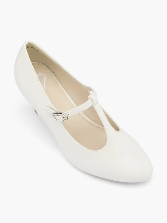 Catwalk Spangenpumps in weiß