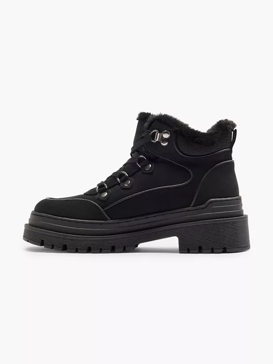 Catwalk Schnürboots in schwarz
