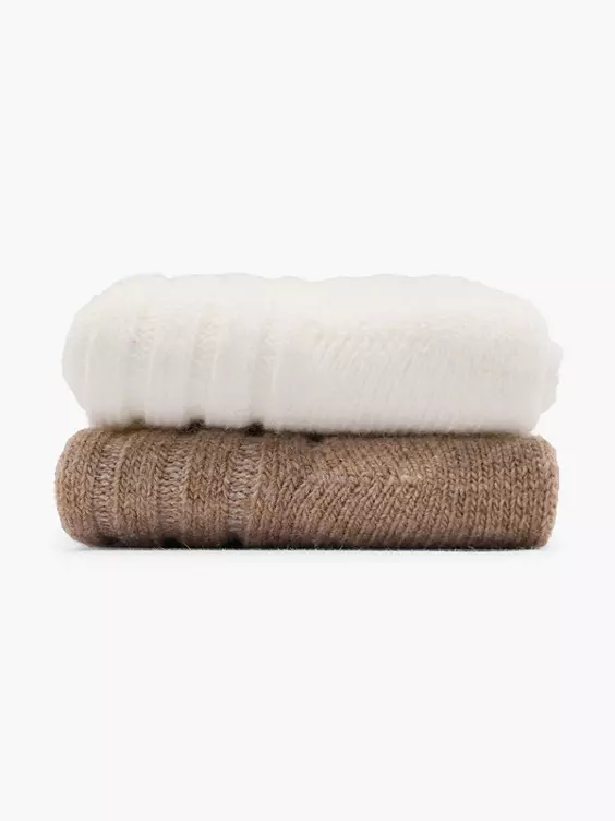 Cosy Nature 2er Pack Socken in beige