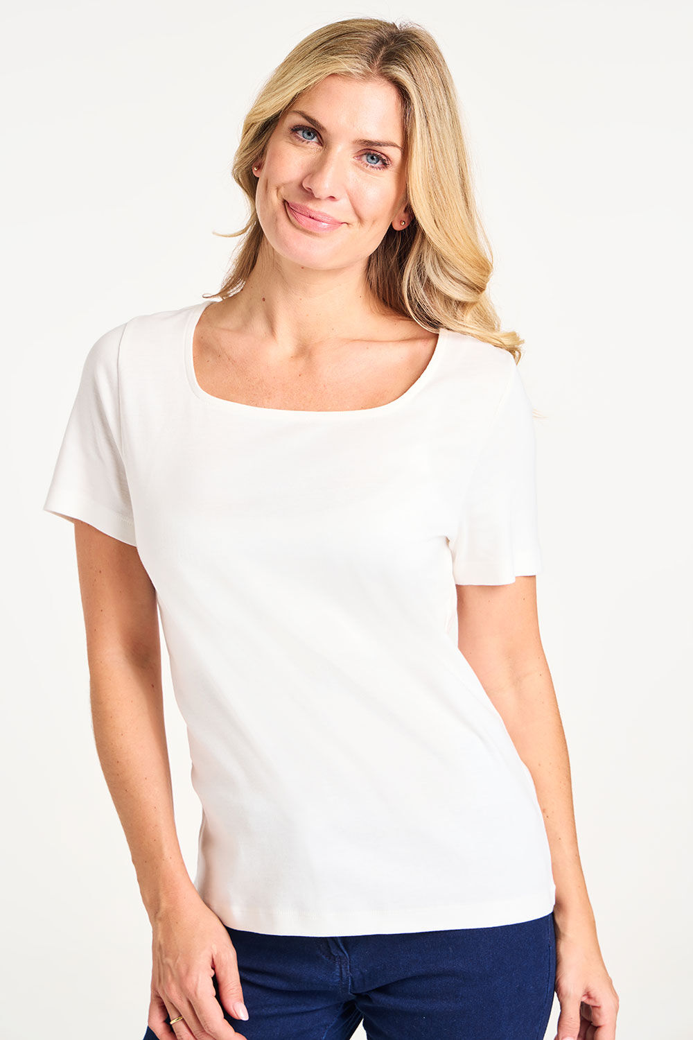 Plain Square Neck T-Shirt