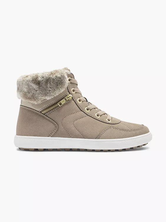 Vty Hoher Sneaker in taupe