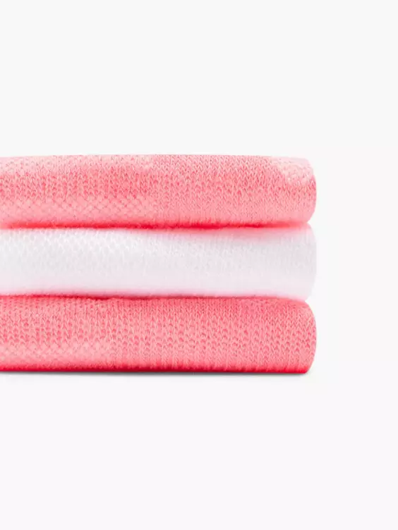 Skechers 3er Pack Sneakersocken in pink