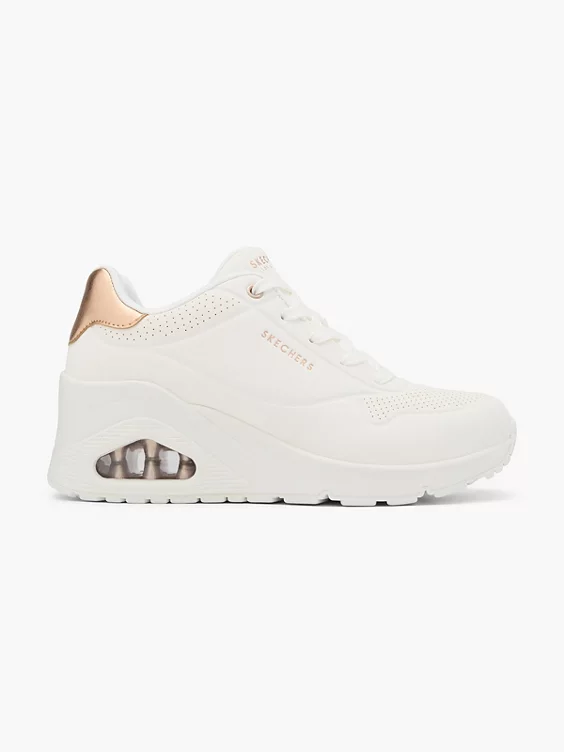 Skechers Chunky Sneaker UNO WEDGE-HI STEPS in weiß