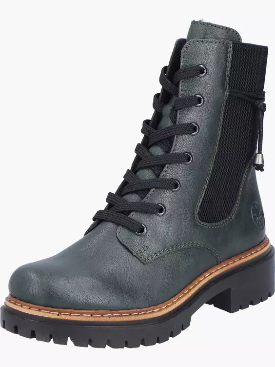 Rieker Damen Biker Boots in grün