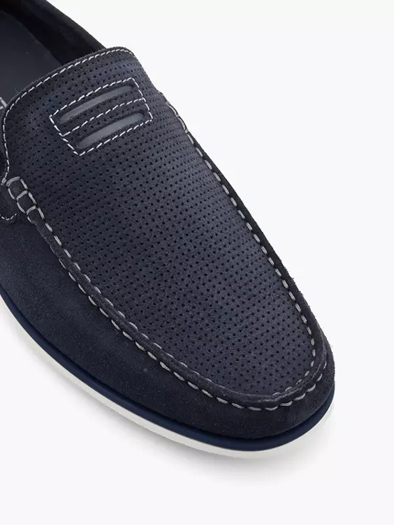 ESPRIT Leder Mokassin in blau