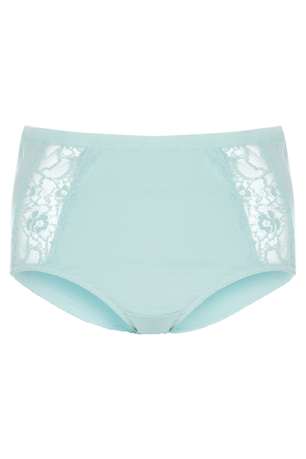Microfibre Full Brief with Lace Insert Detail