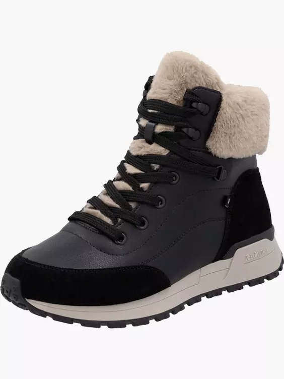 Damen Schnürstiefel in schwarz
