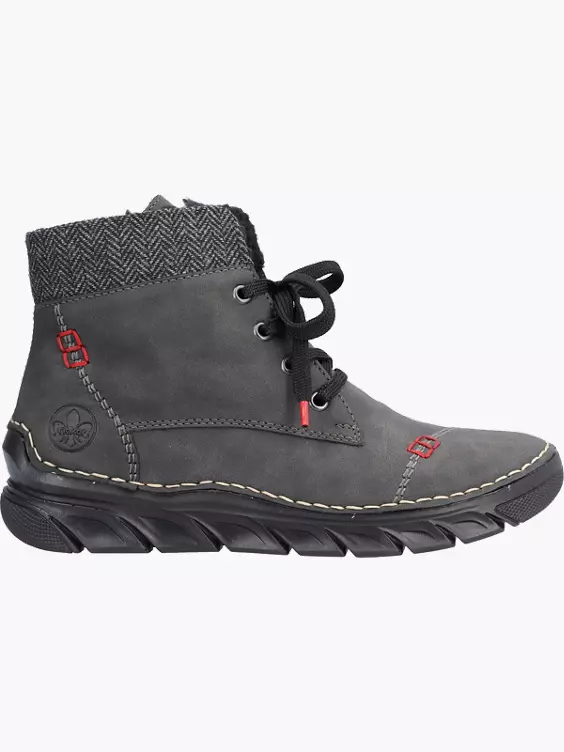Rieker Damen Schnürstiefel in grau