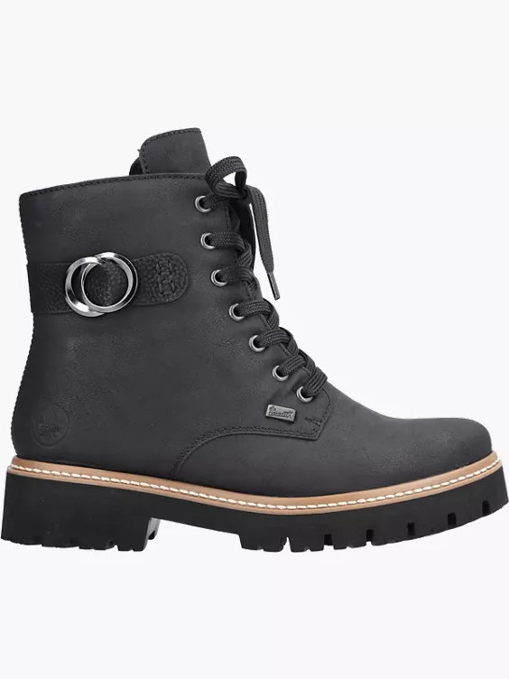 Rieker Damen Biker Boots in schwarz