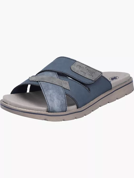 Rieker Herren Pantoletten in blau