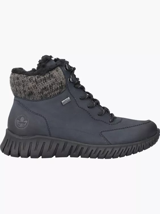 Rieker Damen Schnürstiefel in blau